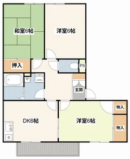 メナジュ夢【M201号室】の間取り