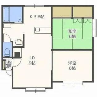 KHヒルズ【202号室】の間取り