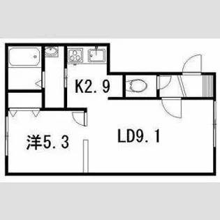 グランメール南郷通A【4階】の間取り