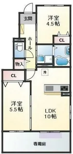 ポルテ ボヌール【1階】の間取り
