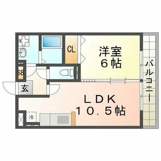 ナイスコート Ⅱ【107号室】の間取り