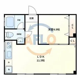 HGTコート今福【2階】の間取り