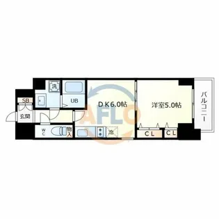 リアライズ鶴橋東Ⅱ【5階】の間取り