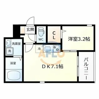 ハーモニーテラス巽西【1階】の間取り