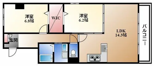ラヴィータ泉【3階】の間取り