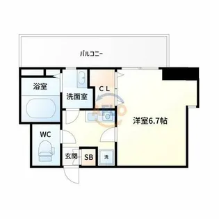 Uresidence新大阪【8階】の間取り