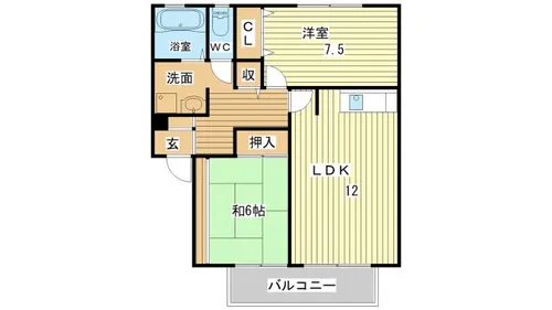 ツインズ・スクエアB棟【B101号室】の間取り