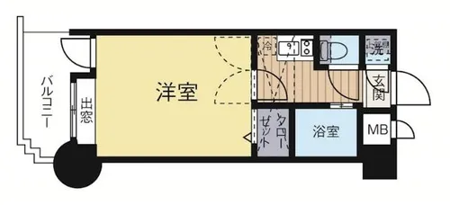 福岡県福岡市中央区大名1丁目【マンション】の間取り
