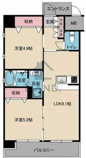 ラファセアリービオ博多【505号室】の間取り