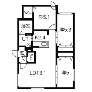 ALPHA山鼻【2階】の間取り