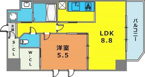 S-RESIDENCE神戸磯上通【10階】の間取り