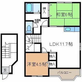 グランドールメゾン【2-203号室】の間取り