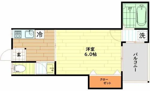 大阪府大阪市浪速区日本橋3丁目【マンション】の間取り