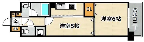 M’sレジデンス神戸【8階】の間取り