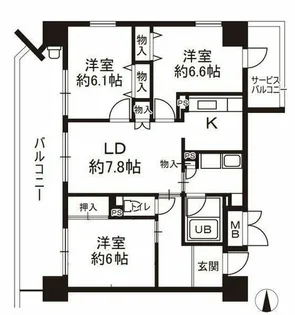 オークイマザト【5階】の間取り