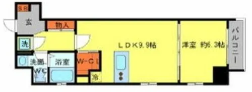 アーデン京町堀イースト【14階】の間取り