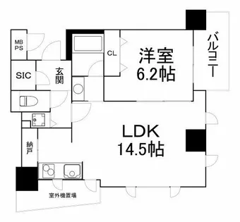 クロスレジデンス大阪新町【16階】の間取り