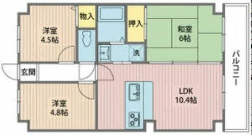 ピアメゾン深江【7階】の間取り