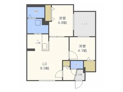 ファランドール南平岸【1階】の間取り