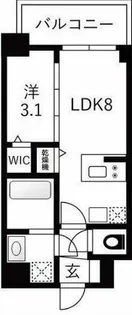 エスリードレジデンス ザ・グラン大阪福島クラス【5階】の間取り
