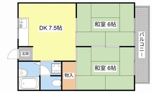 ハイツ秋桜Ⅰ【201号室】の間取り