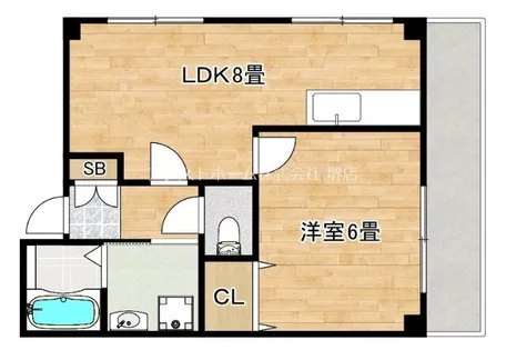 シェモア堺【402号室】の間取り