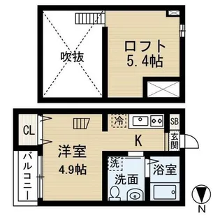 グリーン・ノア【1階】の間取り