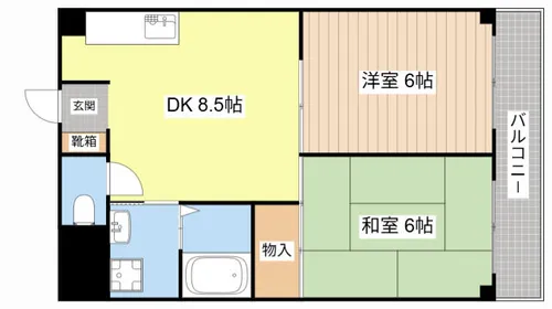 ローベルジーヌ野洲【503号室】の間取り