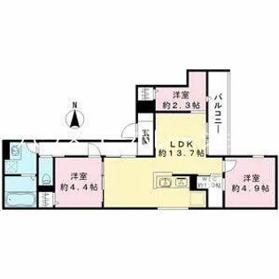 兵庫県尼崎市塚口町3丁目【マンション】の間取り
