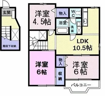 クレストールMⅡ【2階】の間取り