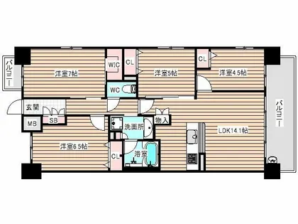 ハルモシティ【12階】の間取り