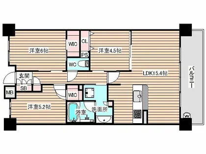 ハルモシティ【8階】の間取り