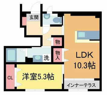 アムグラースⅠ【1階】の間取り