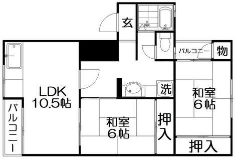 シャルル香里園【4階】の間取り