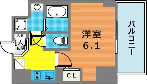 神戸国香通Futur【13階】の間取り