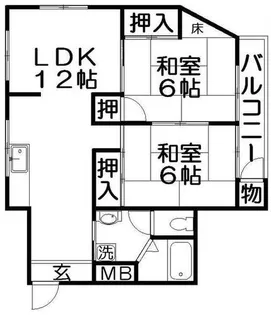 シャルル香里園【2階】の間取り