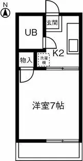 セントレア白山【101号室】の間取り