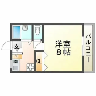 パティオ北口Ⅰ【103号室】の間取り