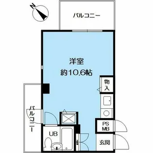 夙川羽衣町パークハイム【4階】の間取り