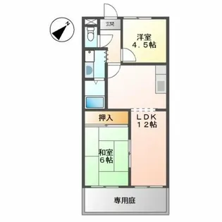 キャッスルKAZU【1階】の間取り