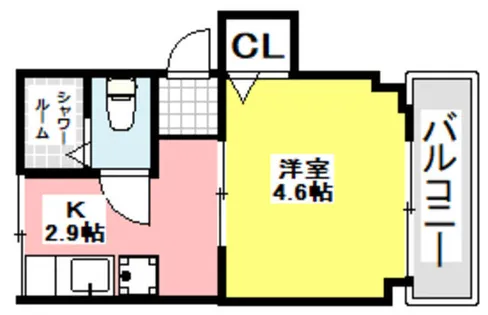 山崎第9マンション【1階】の間取り
