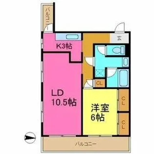 第2宏陽ハイツ【4階】の間取り