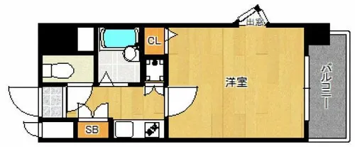 ピュアドームアリオス博多【5階】の間取り