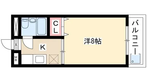 ホワイトハイツエムワン【1階】の間取り