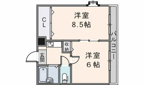 エス・ティマンション旭町【222号室】の間取り