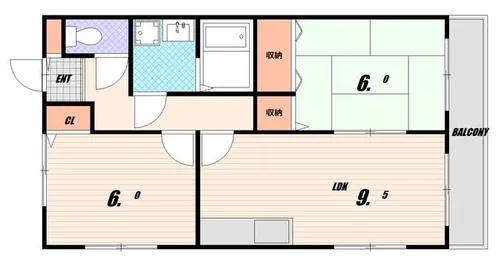 メゾン綾【2階】の間取り