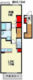 福岡県北九州市小倉北区篠崎4丁目【アパート】の間取り
