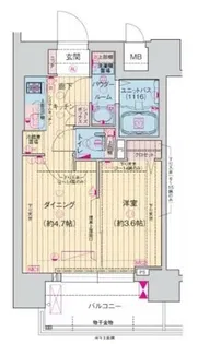 ソルテラス阿波座ウィズ【2階】の間取り