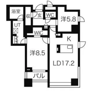 プライムメゾン大通公園【14階】の間取り