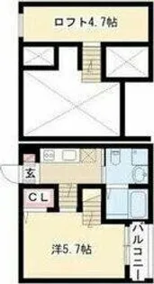 ASTERIA金山【1階】の間取り